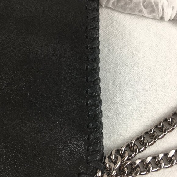 Stella McCartney x Ed Curtis Shared 3 Mini Falabella Embroidered Logo Faux Black - Picture 7 of 12